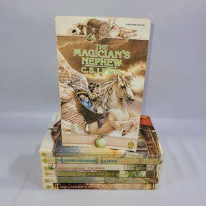 C.S. Lewis Narnia Books 1-7 Vintage Paperback Softcover Novel Complete Set